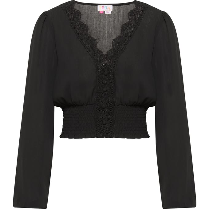 IZIA Cropped blouse met lange mouwen