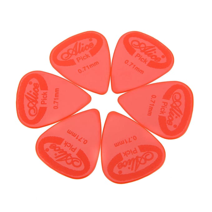 Alice AP-G 20 pièces 0.71mm saillant des plectres de guitare en Nylon gray