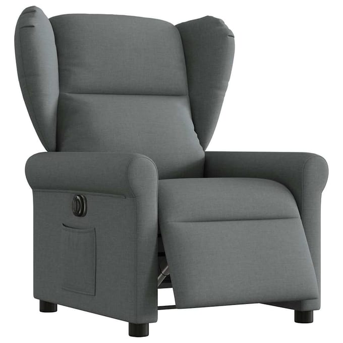 vidaXL - Fauteuil - elektrisch - verstelbaar - stof - donkergrijs