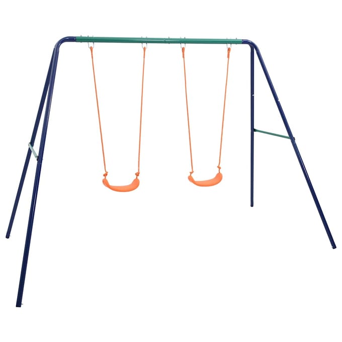 vidaXL - Schommelset - met - 2 - zitjes - staal