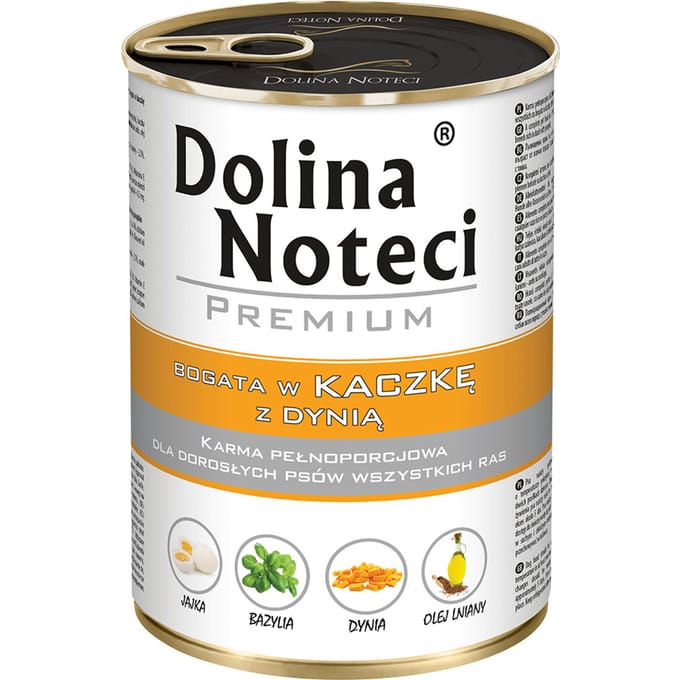 24x400g Dolina Noteci Premium Eend met Pompoen hondenvoer nat