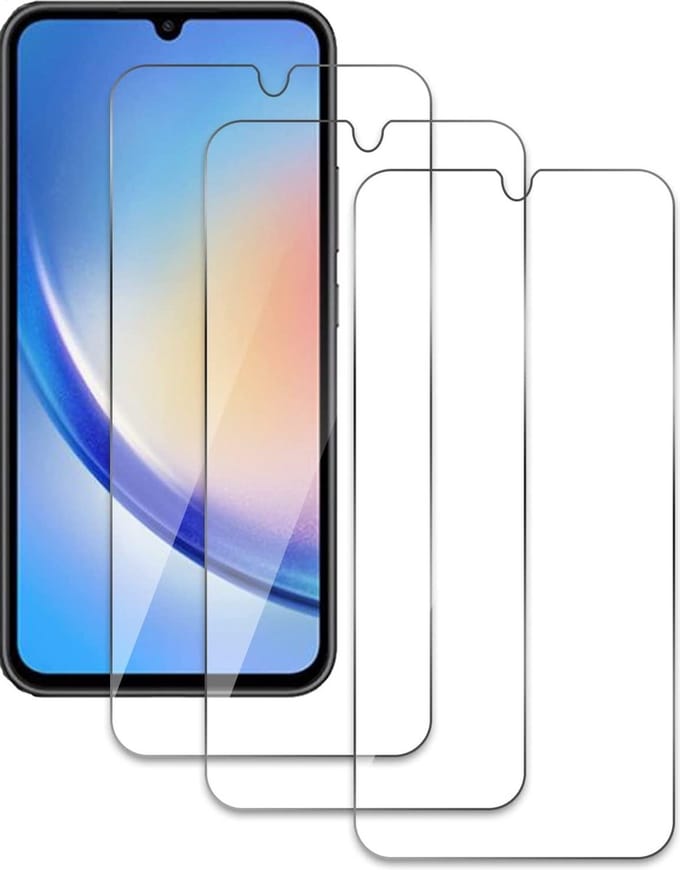 Screenprotector Geschikt voor Samsung Galaxy A25 / A24 Screenprotector - Screenprotector Geschikt voor Samsung Galaxy A25 / A24 5G Screenprotector Glas Gehard Tempered Glass - 3 Stuks