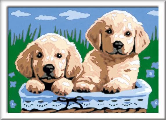 Ravensburger CreArt Cute Puppies - Schilderen op nummer voor kinderen