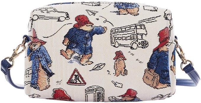 Mini tasje - Schoudertasje - Gobelinstof - Paddington - Beer