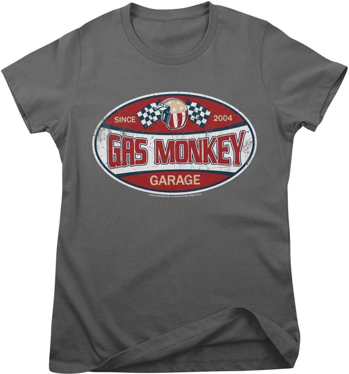 Gas Monkey Garage T-shirt Since 2004 Label Girly Tee GMG-5-GMG019-H92-12