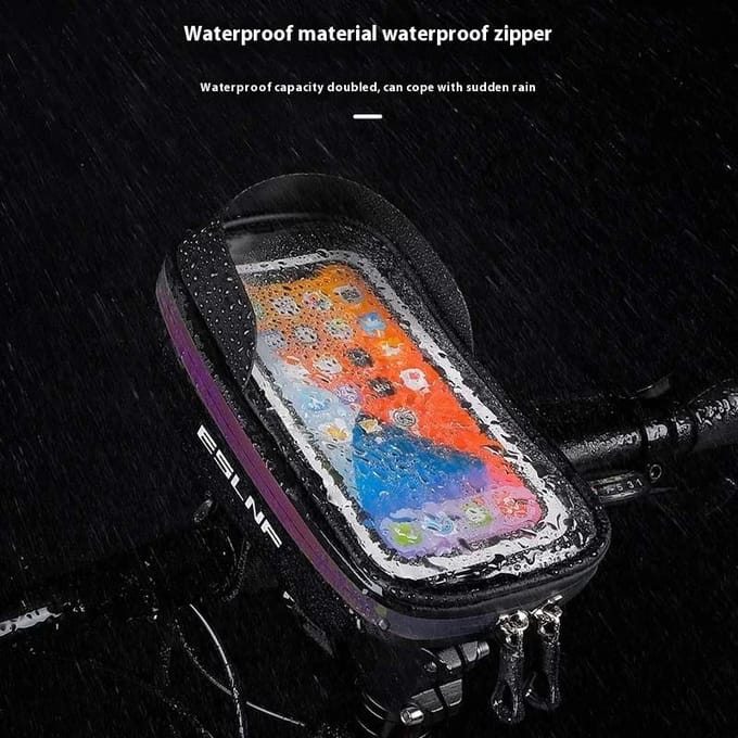 Harde Schaal Telefoontas Fietstas Stuur Tas Waterdicht Grote Capaciteit Touchscreen Compatibel Fietsaccessoires gray