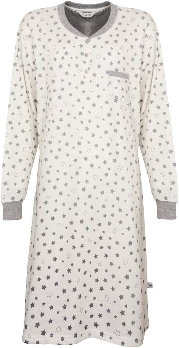 Tenderness Dames Winter Nachthemd Grijs Melange TENGD2121A - Maten: 3XL