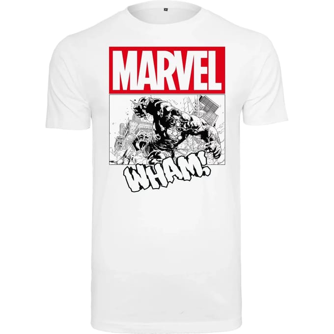 Merchcode The Avengers - Smashing Hulk Heren Tshirt - XS - Wit