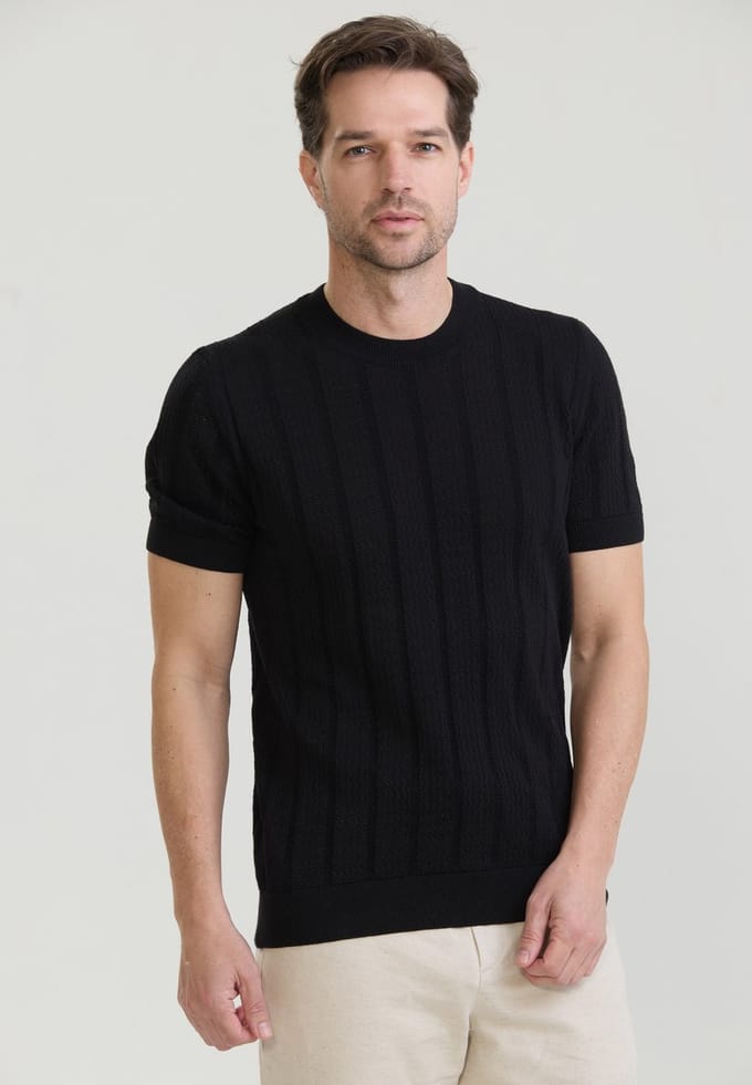 Felix Hardy Tshirt Korte Mouwen 100% Katoen Heren Zwart - M