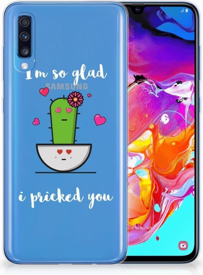 Samsung Galaxy A70 Telefoonhoesje met Naam Cactus Glad