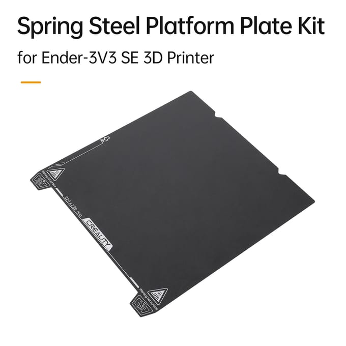 Creality Spring Steel Platform Plate Kit voor Ender-3V3 SE 3D-printervervangingsaccessoire zwart