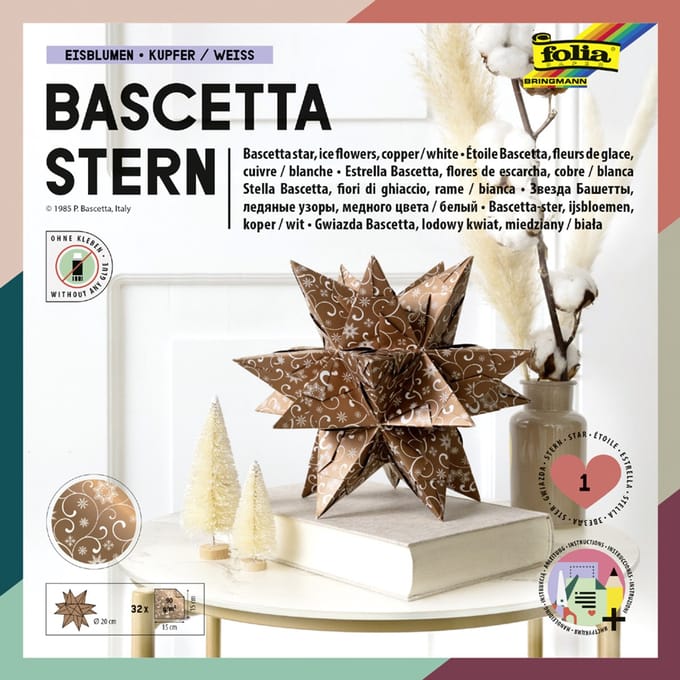 foliefolders Bascetta ster 'Ornament 1', 200 x 200 mm