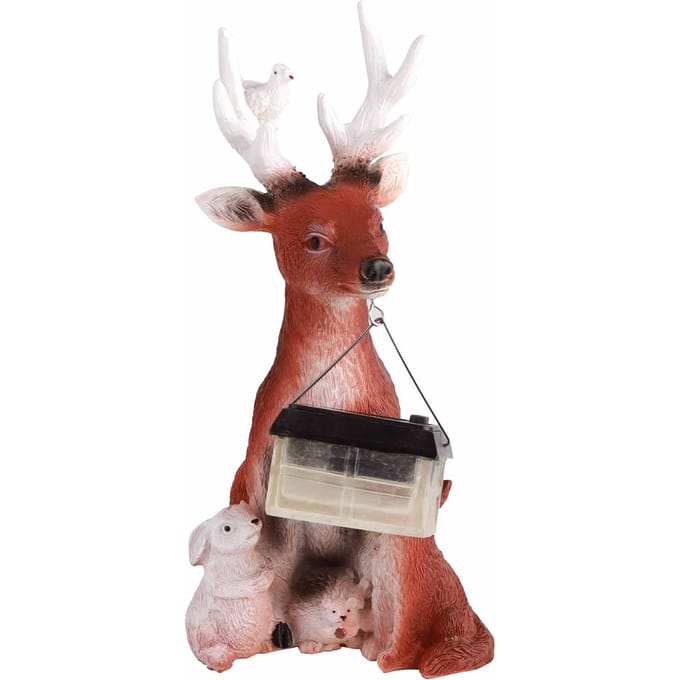 Zonne-hars ornamenten Hert Konijn Egel Wolf ornamenten Decoraties brown