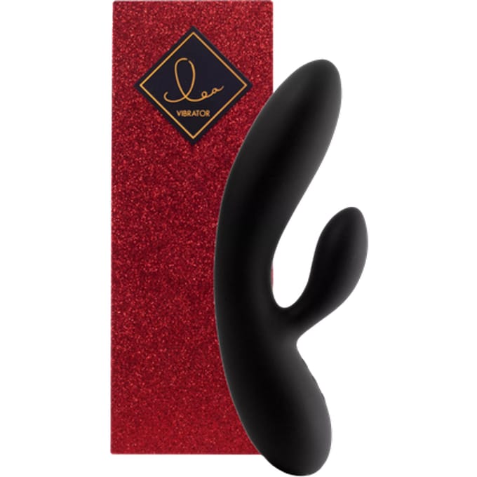 FeelzToys Lea Siliconen Dual Stimulation Vibrator – Zwart