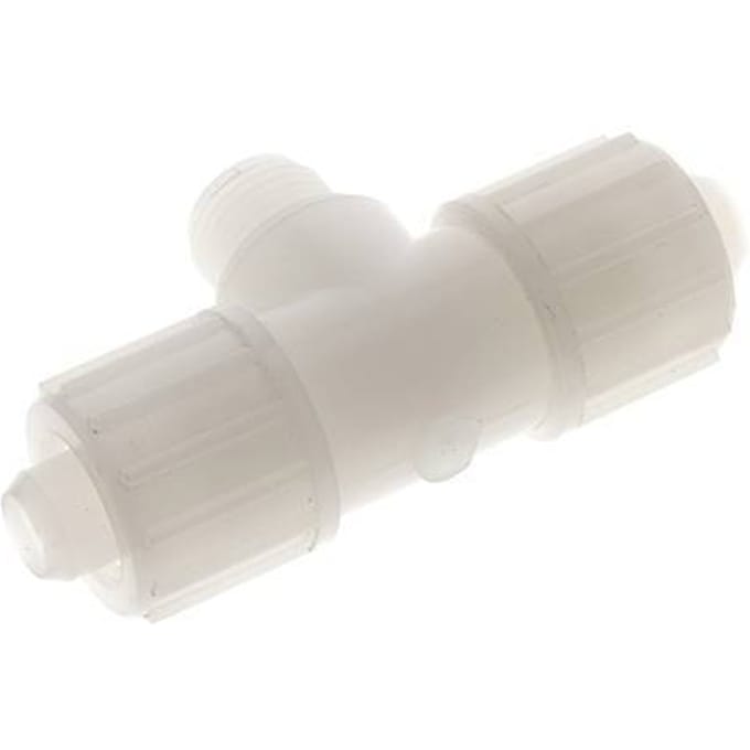 20x13mm & G1/2'' PVDF T-stuk Knelfitting Buitendraad 10bar Kunststof en Polyamide
