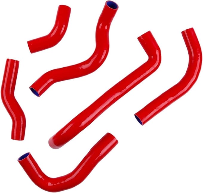 Radiatorslangen Set - Motor Slangen - Motor Koeling - 4-Laags Constructie - 6 Stuks - Rood