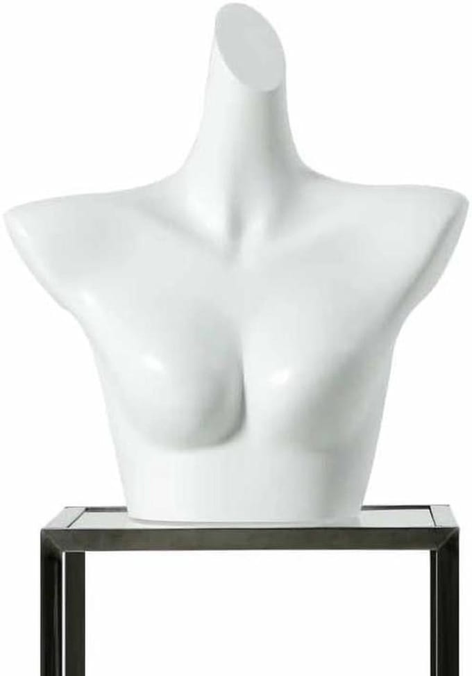 Etalagepop dames - Halve buste - Kleding presenteren - Duurzaam polypropyleen - 83 x 46 cm - Niet gespecificeerd