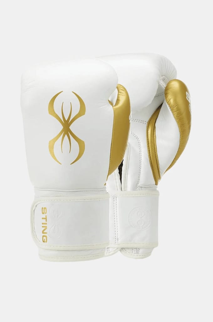 STING Bokshandschoen EVOLUTION | klittenband | Zwart / Goud (Maat: 16OZ)