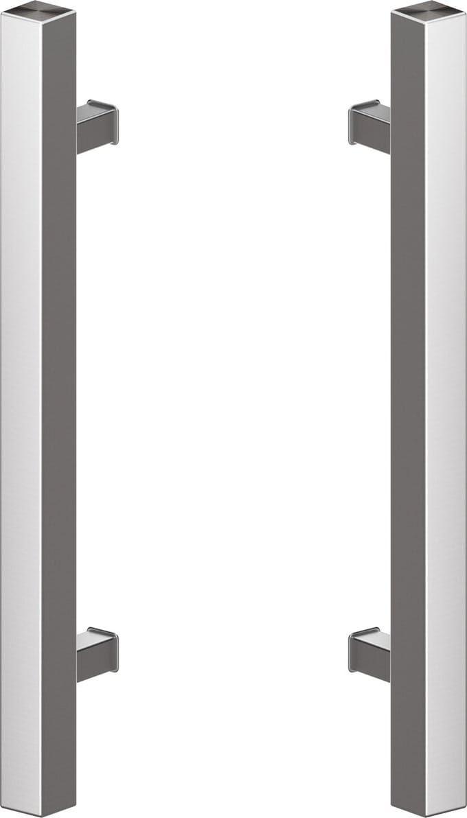 Deurgreep set RVS - 100cm - 90º - 40x40mm - T model