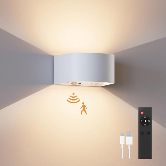 Draadloze Oplaadbare Binnen Wandlamp met Slimme Bewegingssensor