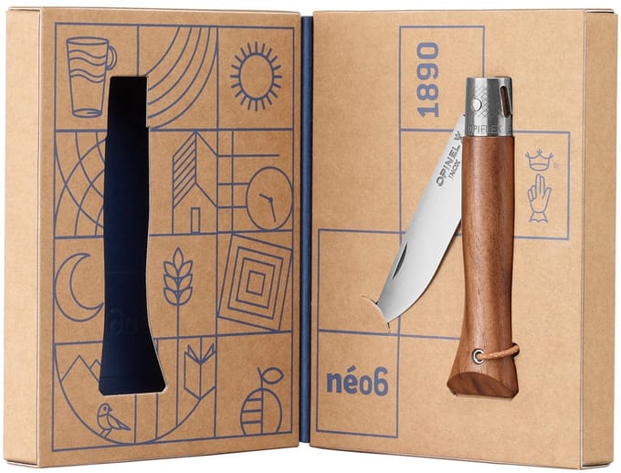 Opinel Néo6 Zakmes - Black walnut - RVS/Hout - Opiflex