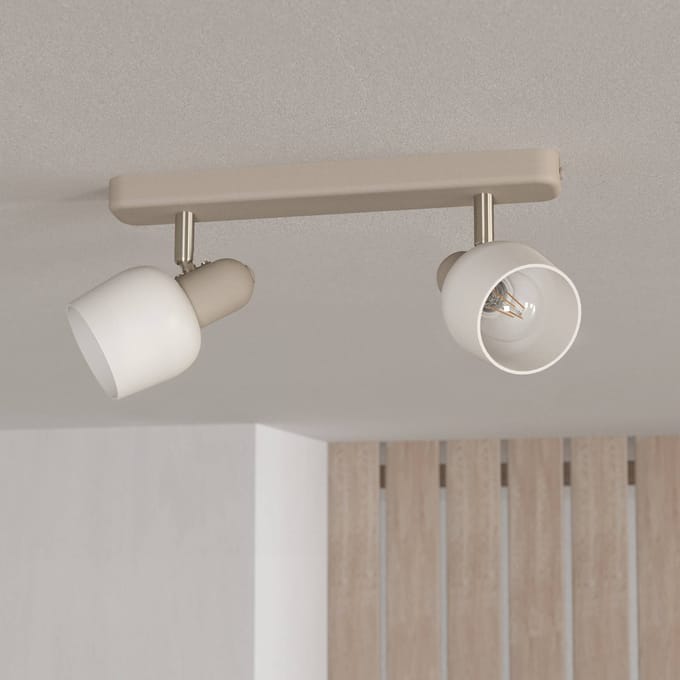 EGLO Corato Spot - E14 - 30 cm - Wit|Beige - Staal|Glas
