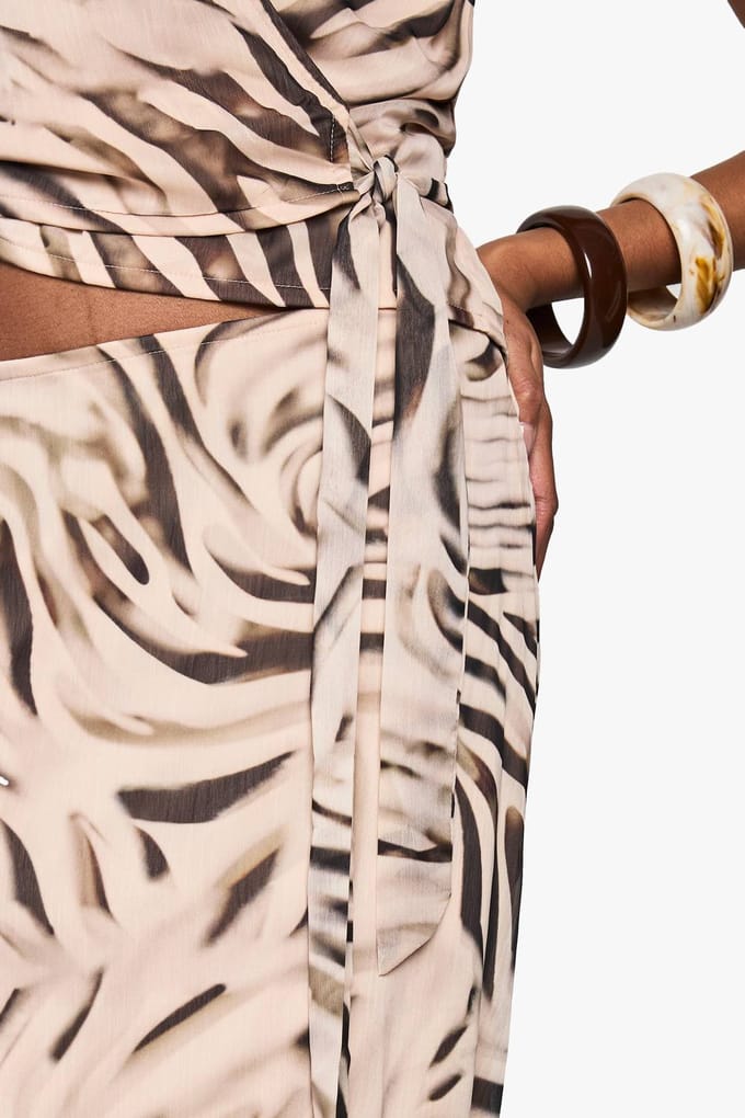 boohoo Dames Tall Animal Print Maxi Rok | Dierenprint | Maat: 40