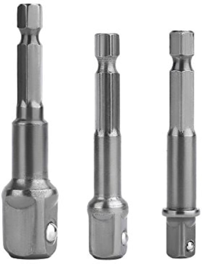 Impact Socket Adapter Set - 1/4 3/8 1/2" Adapter voor Boormachines en Ratelsleutels