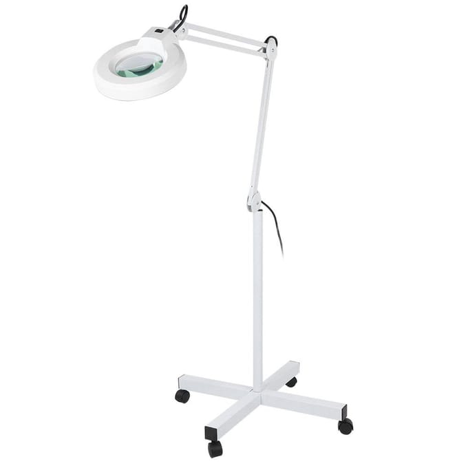 Lampe Loupe LED sur Pied avec Loupe 8X pour Lecture à Domicile Recherche
