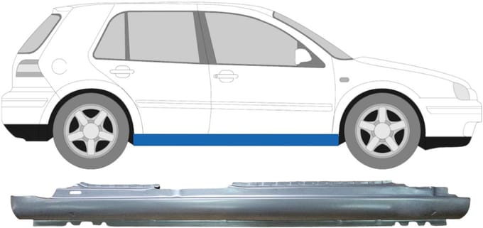 Volledige dorpel voor Volkswagen Golf 4 1997-2006 / Rechts