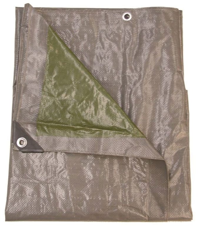 Talen Tools - Dekzeil - 140 gr/m2 - 5 x 8 m - Grijs/Groen