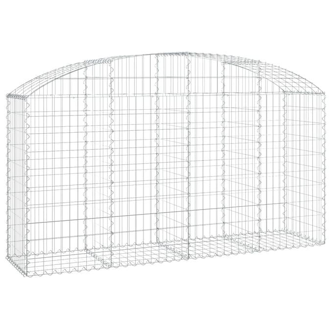 vidaXL Schanskorf gewelfd 200x50x100/120 cm gegalvaniseerd ijzer