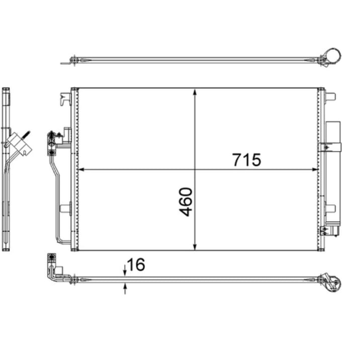 Condensator, airconditioning MAHLE AC 553 001S