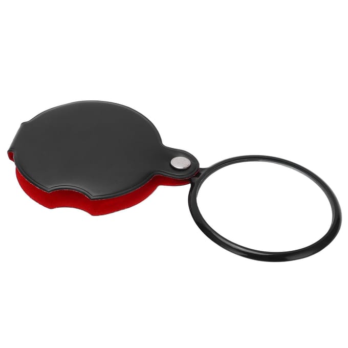 Loupe de poche Grossissement 3X ABS Antidérapant Résistant aux rayures Poignée flexible Haute clarté