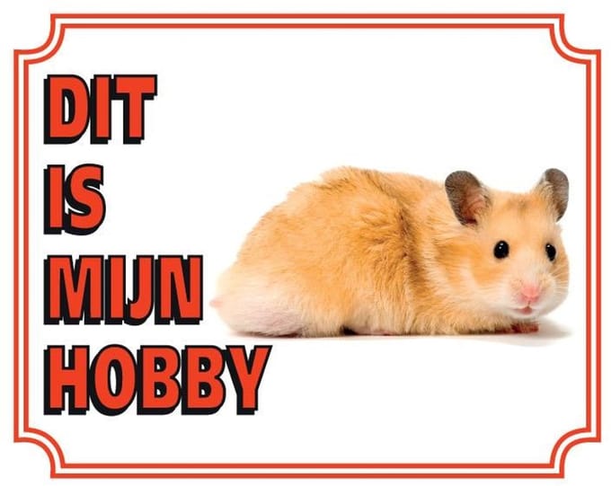 Waakbord Hamster - 20 cm x 25 cm