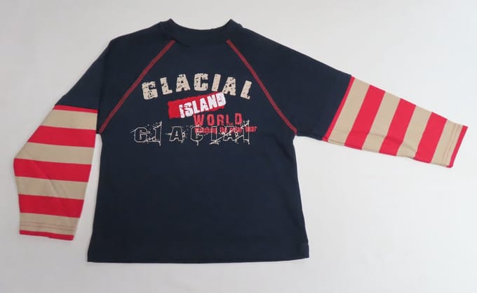 T -shirt met lange mouw - Jongens - Marine , rood , beige - 2 jaar 92