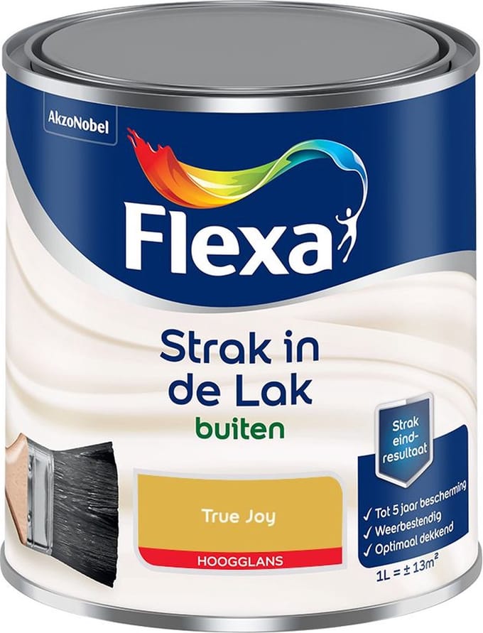Flexa - Strak In De Lak Buitenlak Hoogglans - True Joy - Mengverf - 1 L