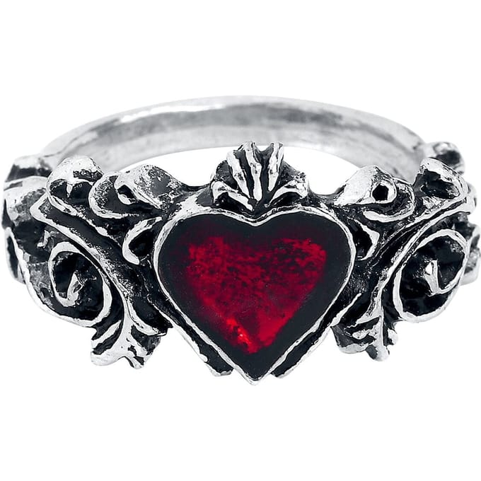 Alchemy Gothic - Gothic Ring - Betrothal - voor Vrouwen - zilverkleurig