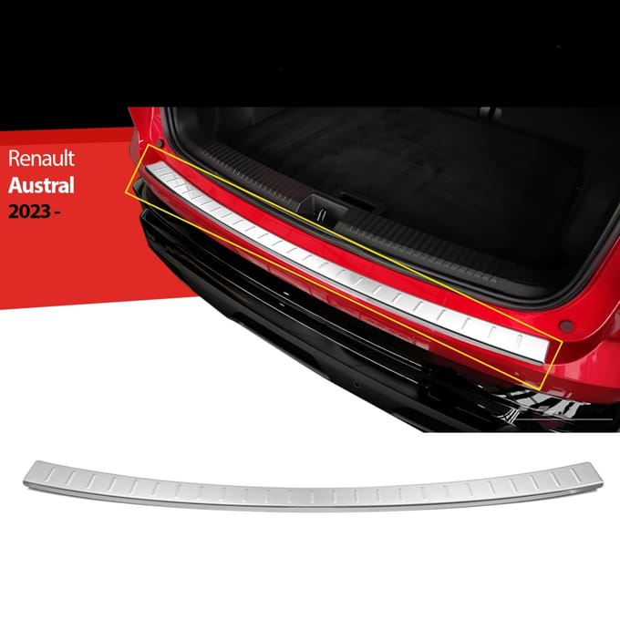 Bumperafdekking van roestvrij staal met chroomafwerking voor Renault Austral vanaf 2023