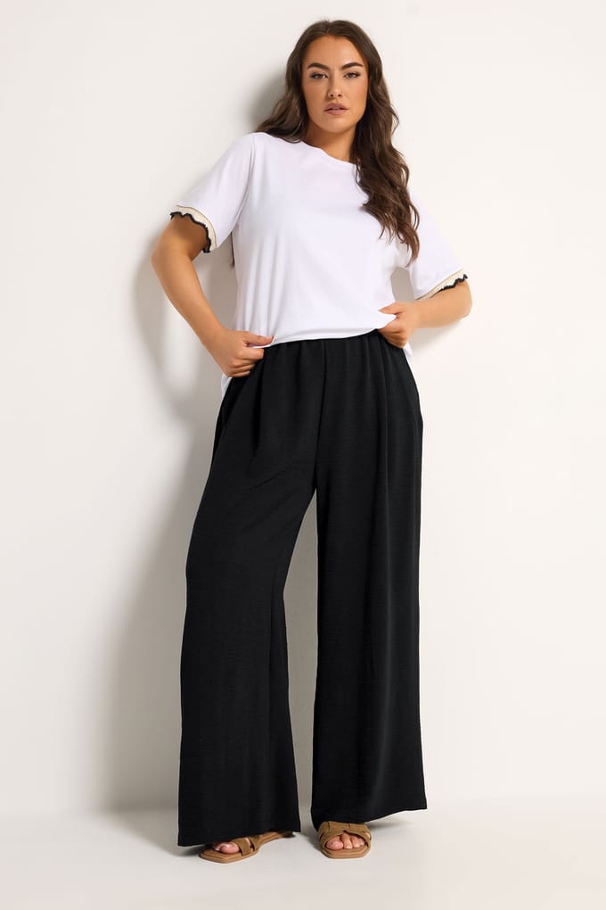 Yours Zwarte Twill Pantalon Size 58-60