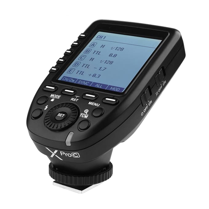 Godox Xpro-C E-TTL II Flash Trigger-zender 2.4G Draadloos X-systeem 32 kanalen 16 groepen gray