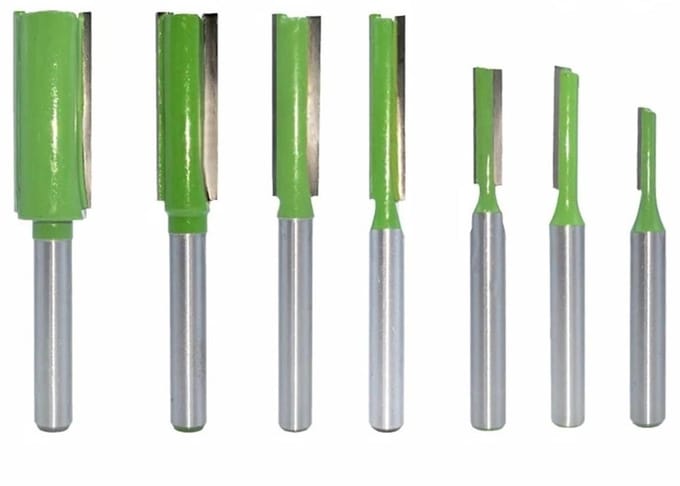 Rechte Frees - Houtfrees Tool - Houtbewerking Maken - Wolfraamcarbide Snijden - 6 mm Schacht - Metaal