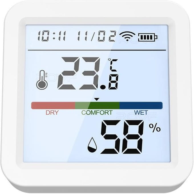 Tuya WiFi BT Dual-Mode temperatuur-vochtigheidstester LCD-achtergrondverlichting Display mobiele telefoon APP op afstand veelkleurig