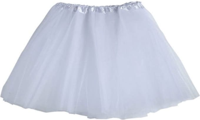 Wit tutu rokje met voering