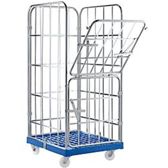 Rolcontainer - 4-zijdig - 724 x 815 x 1640 mm - donkerblauw