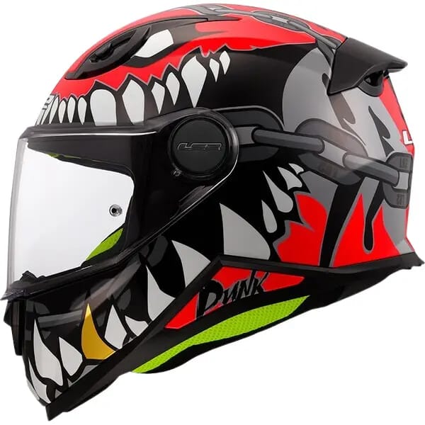 LS2 FF812 Kid Punk Grijs Rood Kinder Integraalhelm - Helm