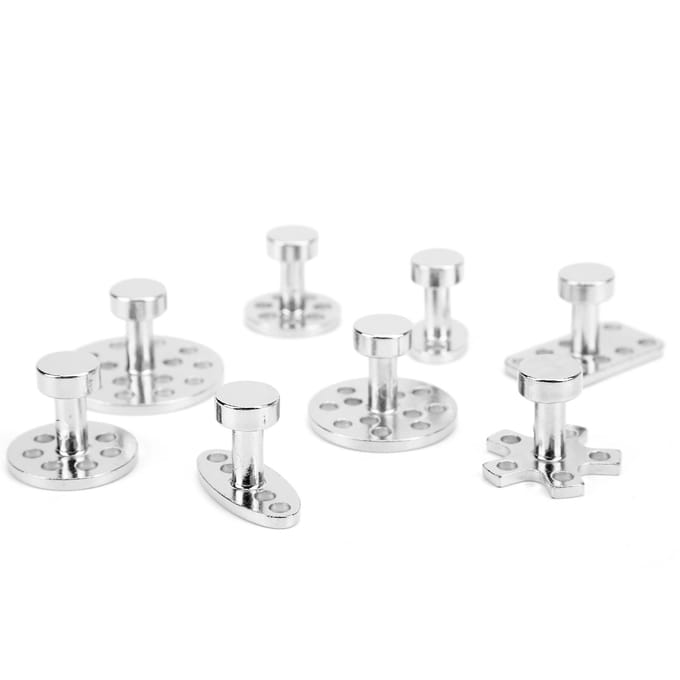 8 pièces Joint de réparation de bosses de voiture Outils de rangée de traction Composants Entretien automobile Alliage d'aluminium white