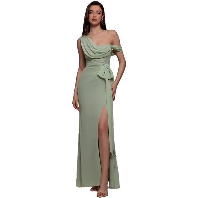 Asymmetrische jurk dames Goddiva Maxi