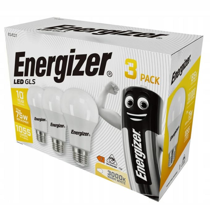 Energizer Serie - LED Lamp - 11W (75W Equivalent) - E27 - Warm Wit - 1055lm