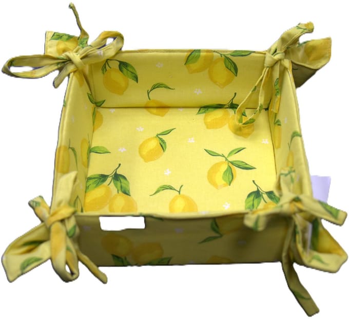 Broodmand - Stoffen mand - Citroen - Lemon - Breadbasket